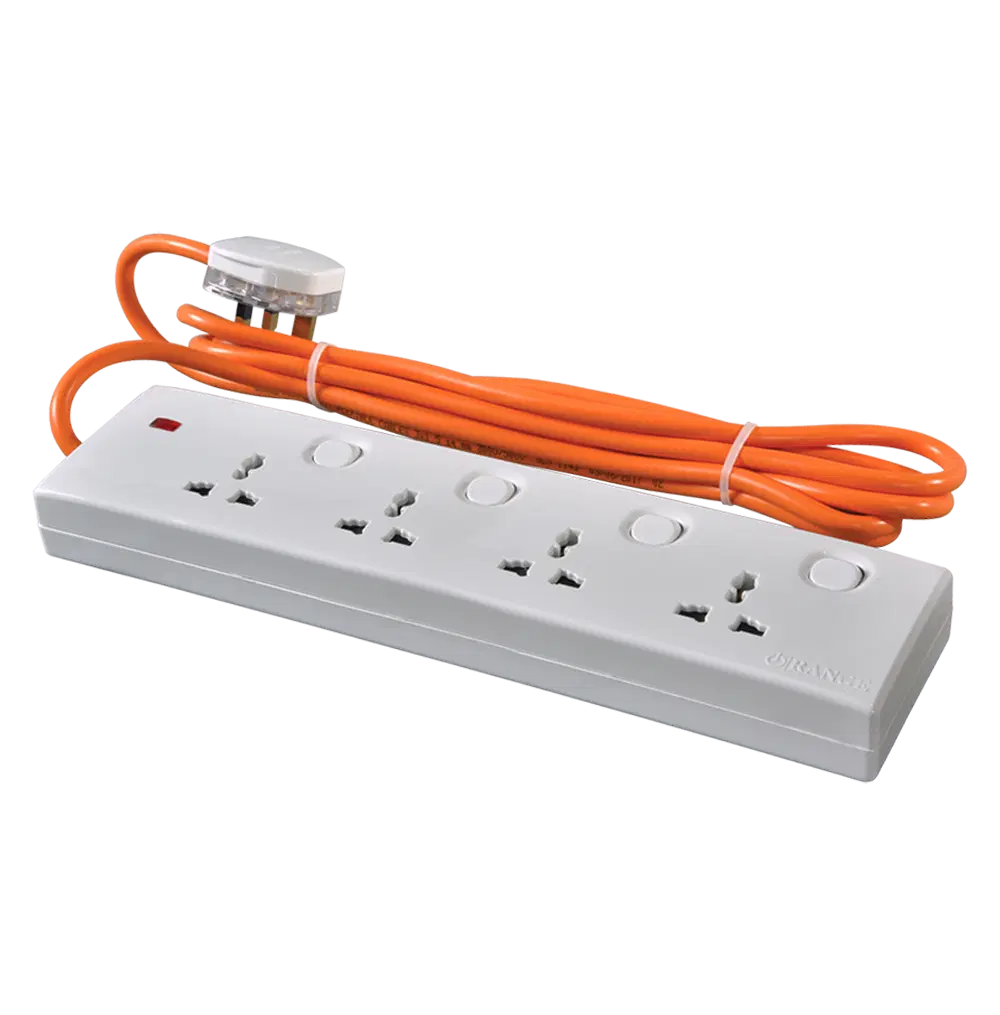 Orange Wire Cord 3m Extension Cord
