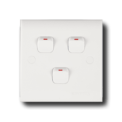 3 gang 1 way Switch Krypton