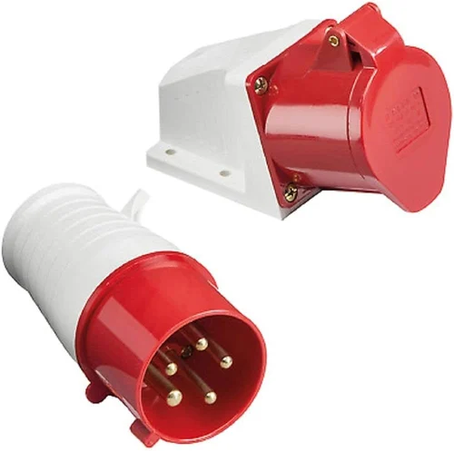 32A 5 Pin Wall Industrial Plug