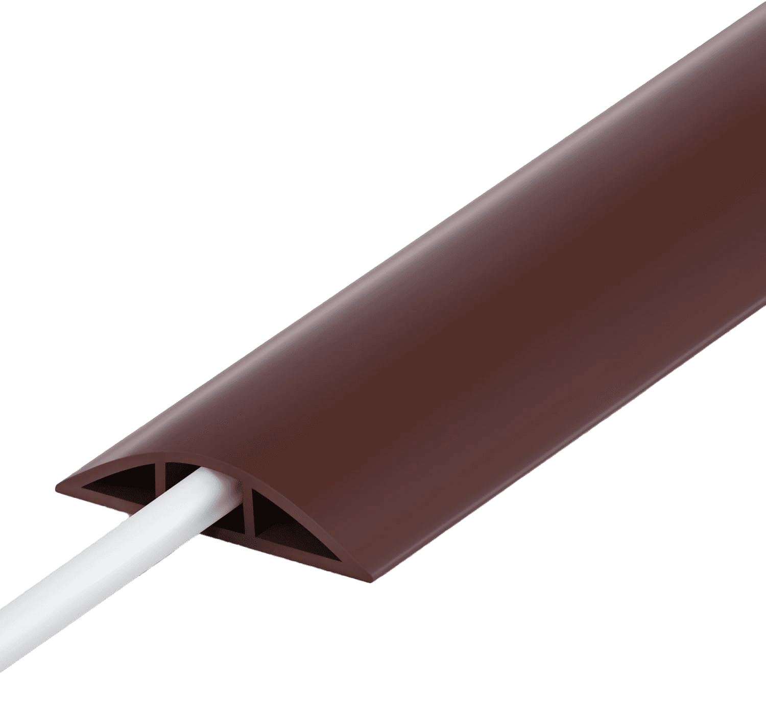 70mm Brown Floor Trunking - Floor PVC Casing