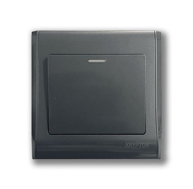 1 gang 1 way Switch Krypton Gray