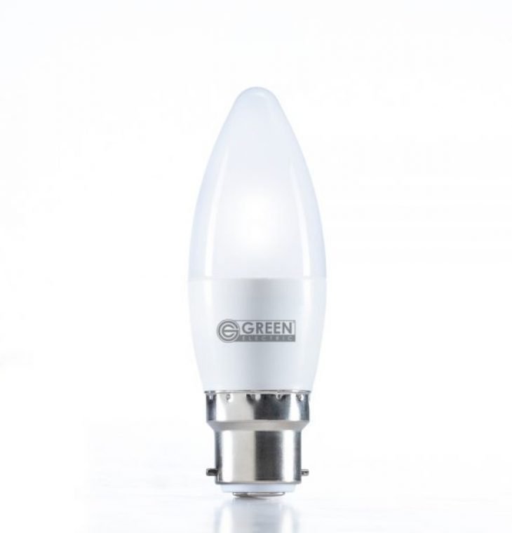 Green 3W LED Candle Bulb