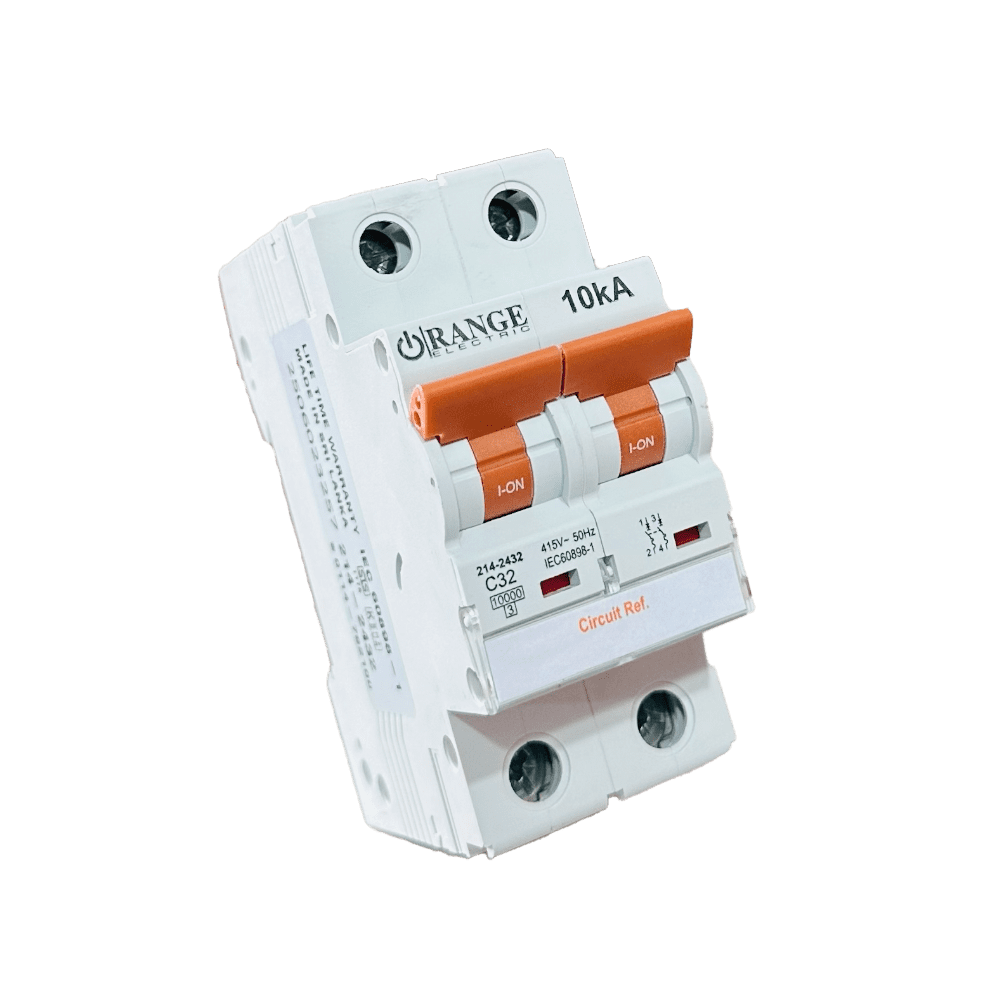 Orange 2 Pole MCB 6A - 63A